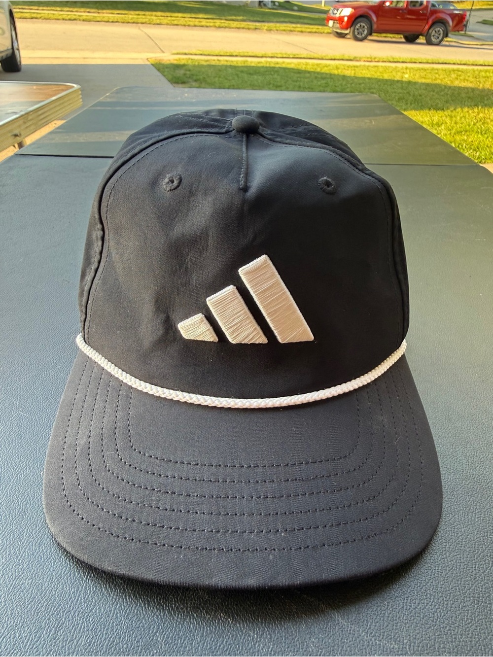 adidas Black Men’s Cap with White Label